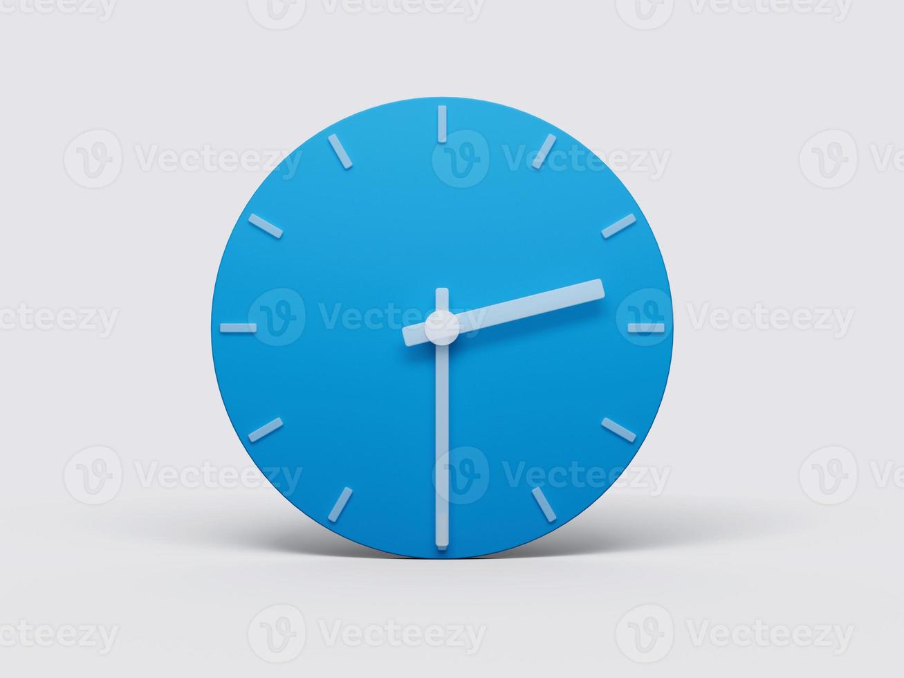 Minimal Clock time 2 30 o'clock or Two Thirty on light pastel background 3d illustration photo