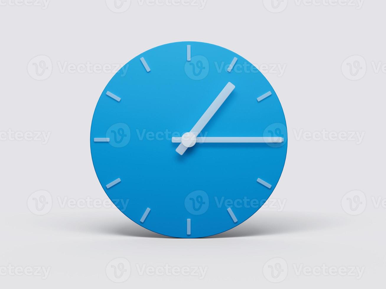 Minimal Clock time 1 15 o'clock or One fifteen on light pastel background 3d illustration photo