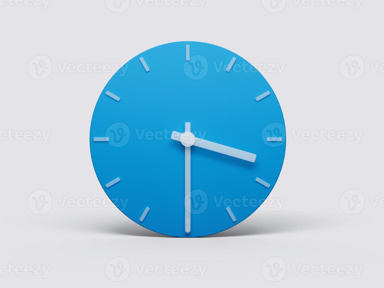 Minimal Clock time 3 30 o'clock or Three Thirty on light pastel background 3d illustration photo