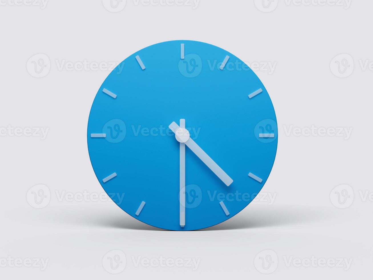 Minimal Clock time 4 30 o'clock or Four Thirty on light pastel background 3d illustration photo