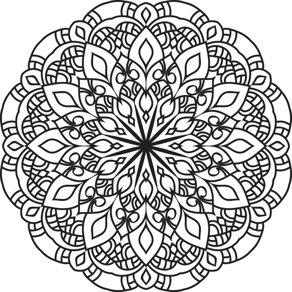 Circular Flower Mandala vector