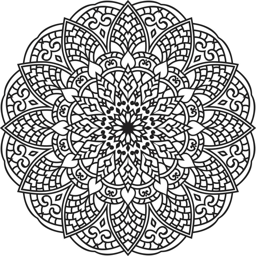 Circular Flower Mandala vector
