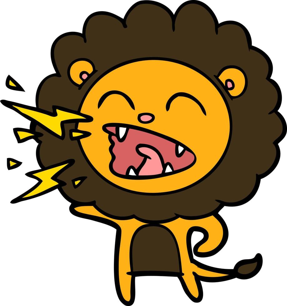 Vector lion character in cartoon style