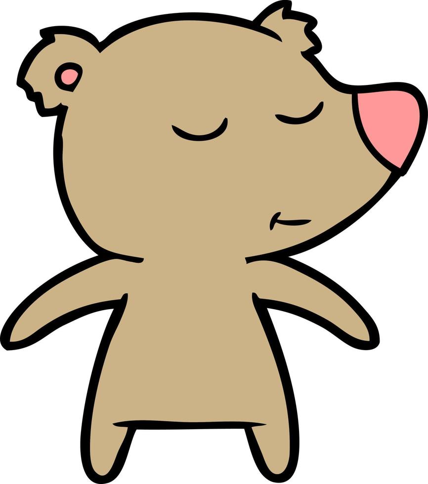 Vector bear character in cartoon style