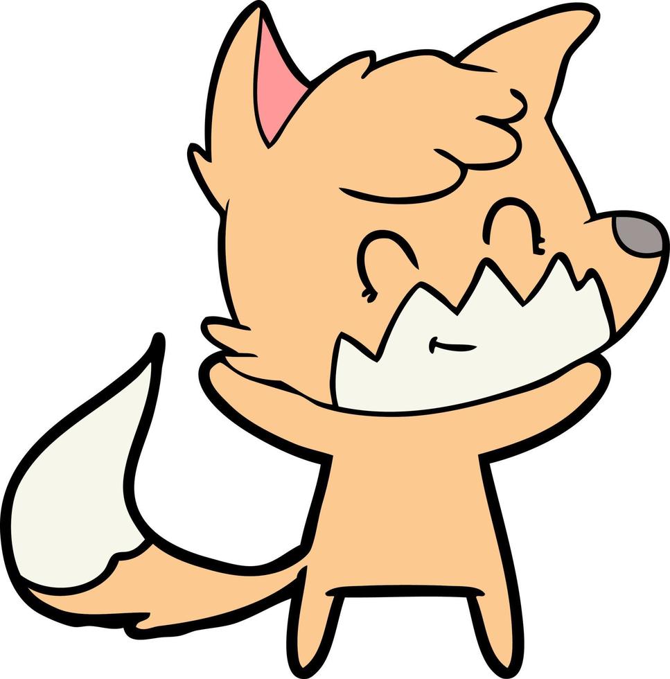 Vector fox character in cartoon style