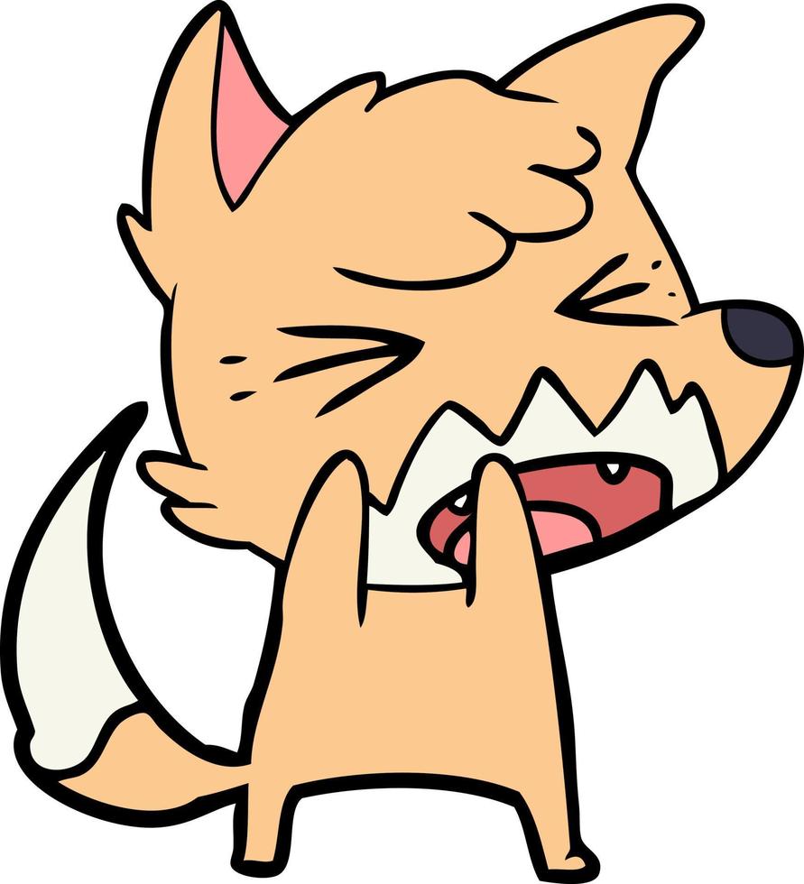 Vector fox character in cartoon style