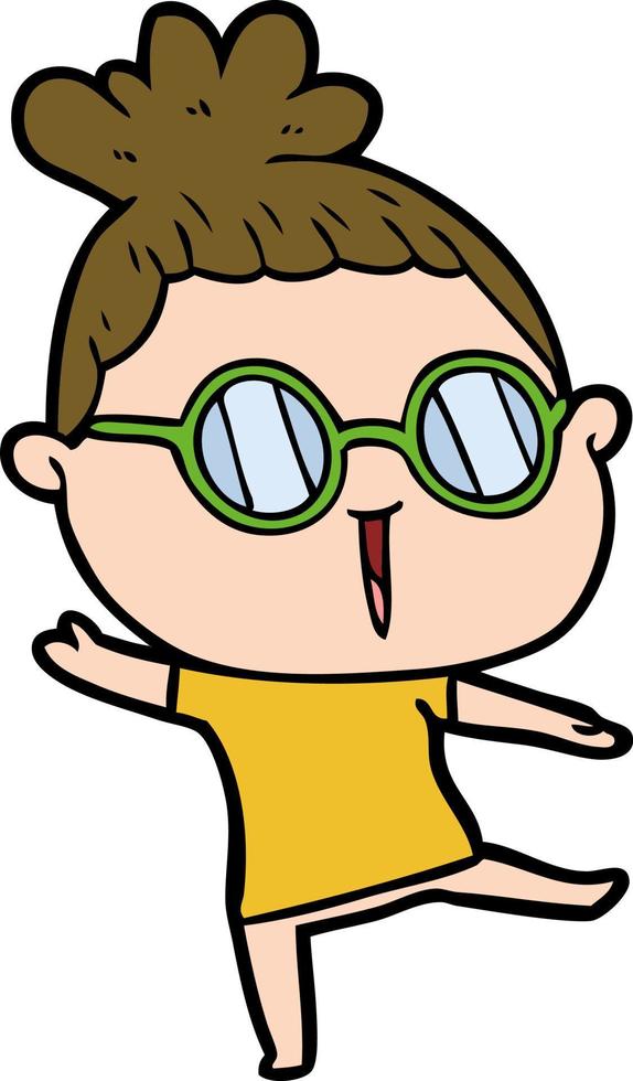 Vector woman character in cartoon style