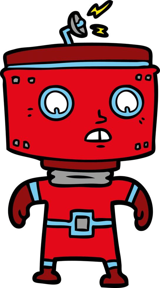 Vector robot character in cartoon style