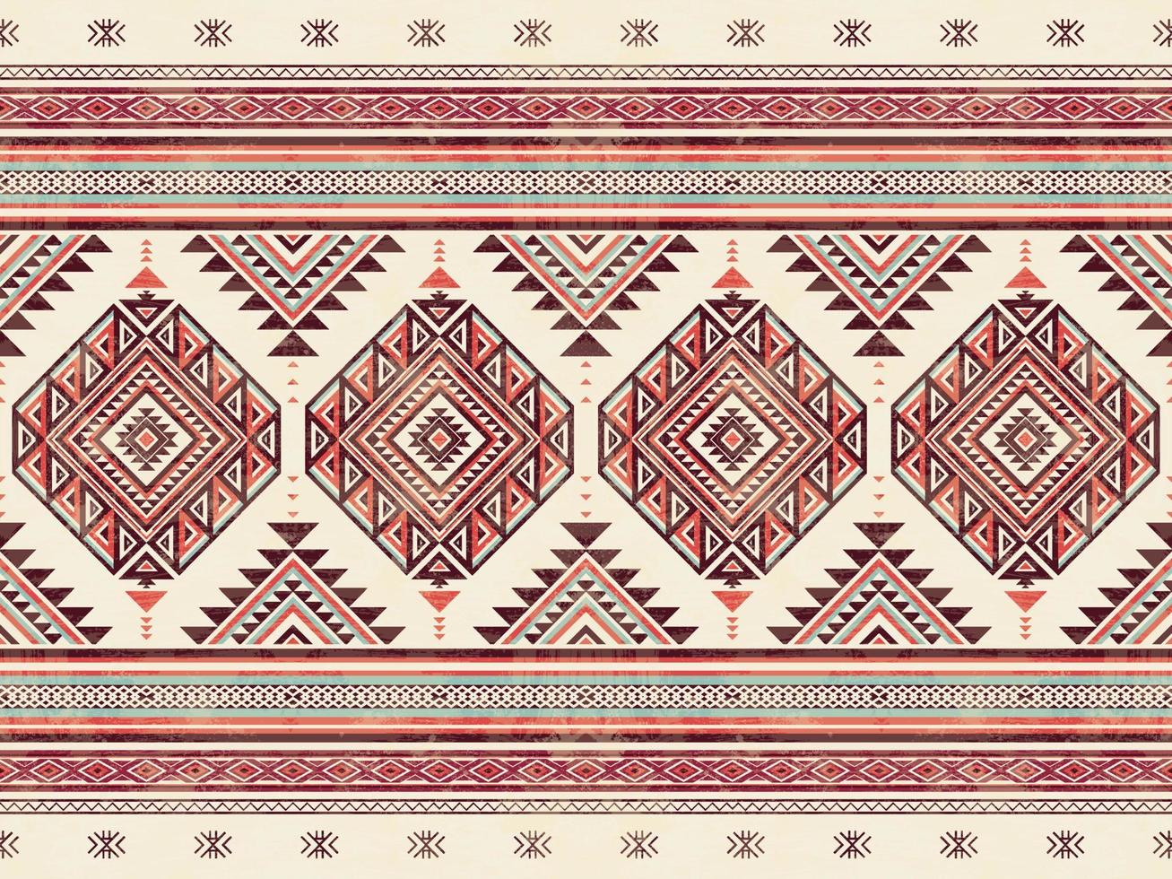 Native american indian ornament pattern geometric ethnic textile texture tribal aztec pattern navajo mexican fabric seamless Vector decoration fashion