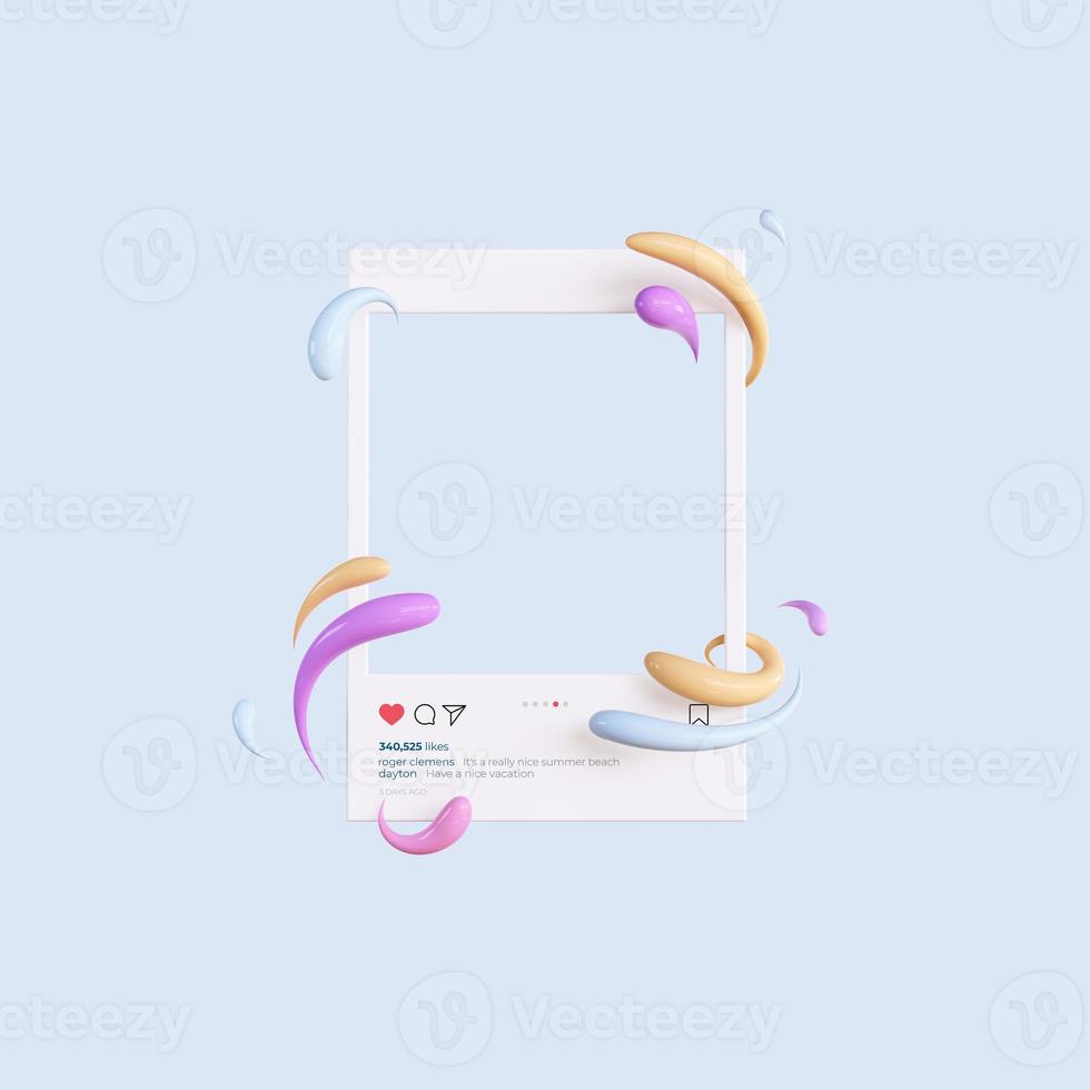 3d rendering SNS, Social media service, influencer background photo