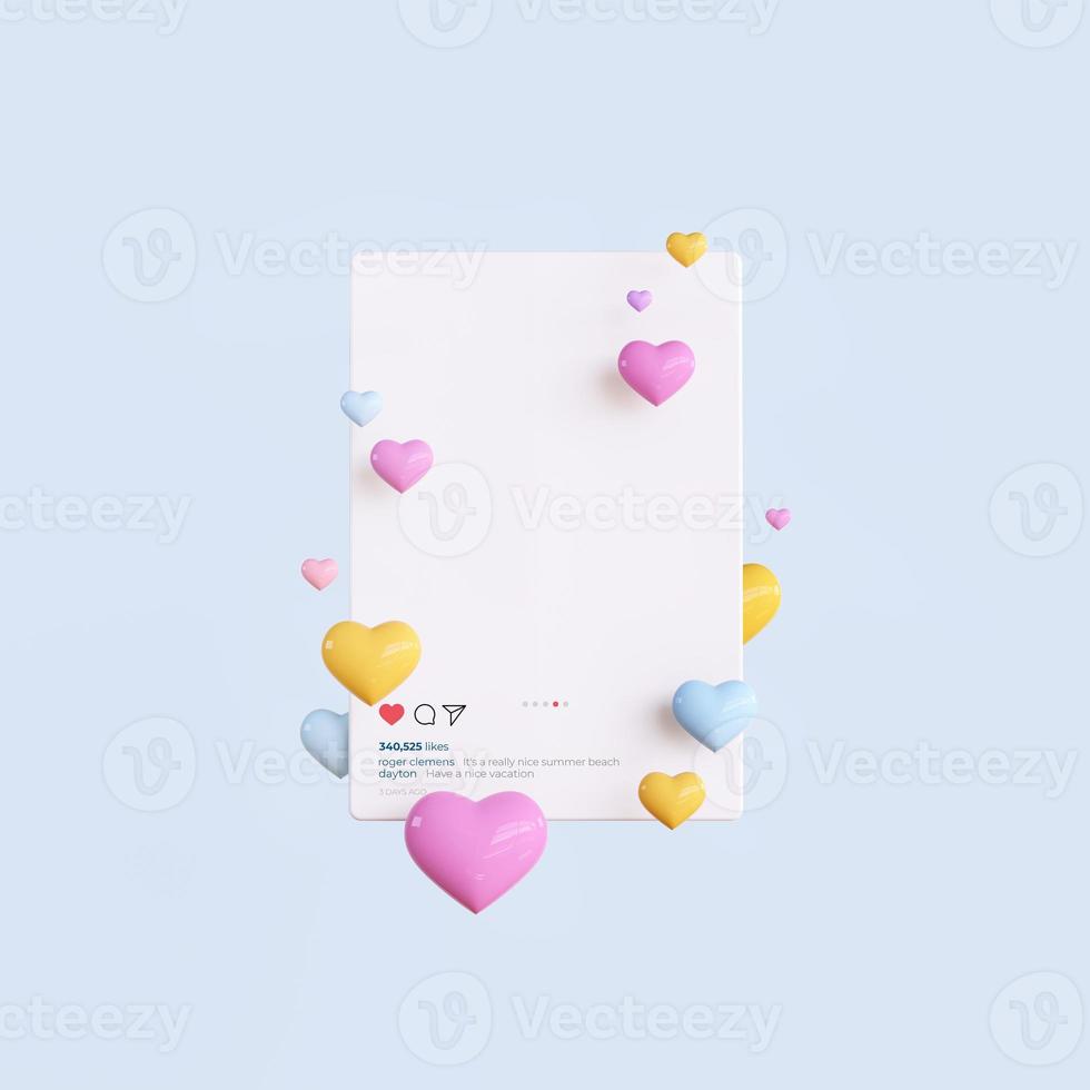 3d rendering SNS, Social media service, influencer background photo