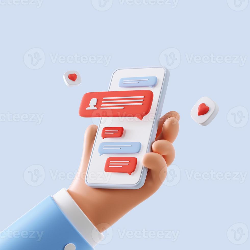 3d rendering SNS, Social media service, influencer background photo