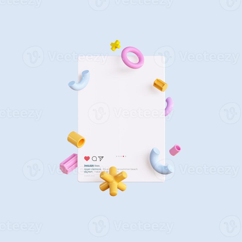 3d rendering SNS, Social media service, influencer background photo