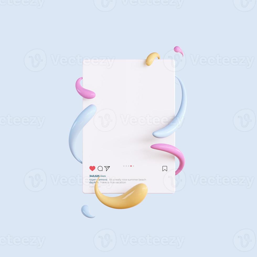 3d rendering SNS, Social media service, influencer background photo