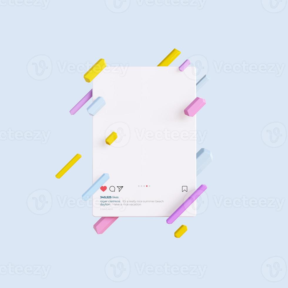 3d rendering SNS, Social media service, influencer background photo