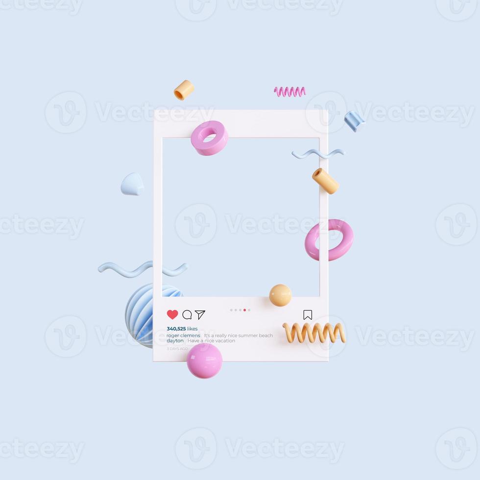 3d rendering SNS, Social media service, influencer background photo