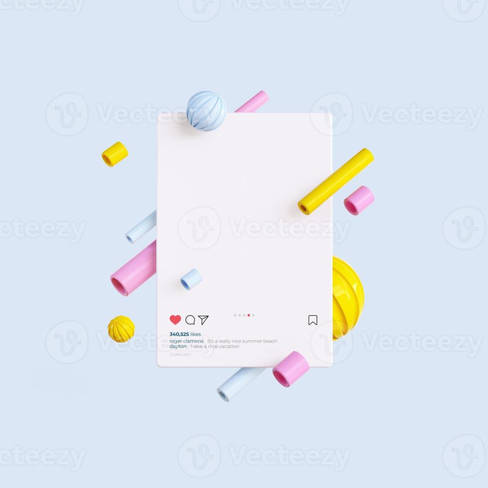 3d rendering SNS, Social media service, influencer background photo