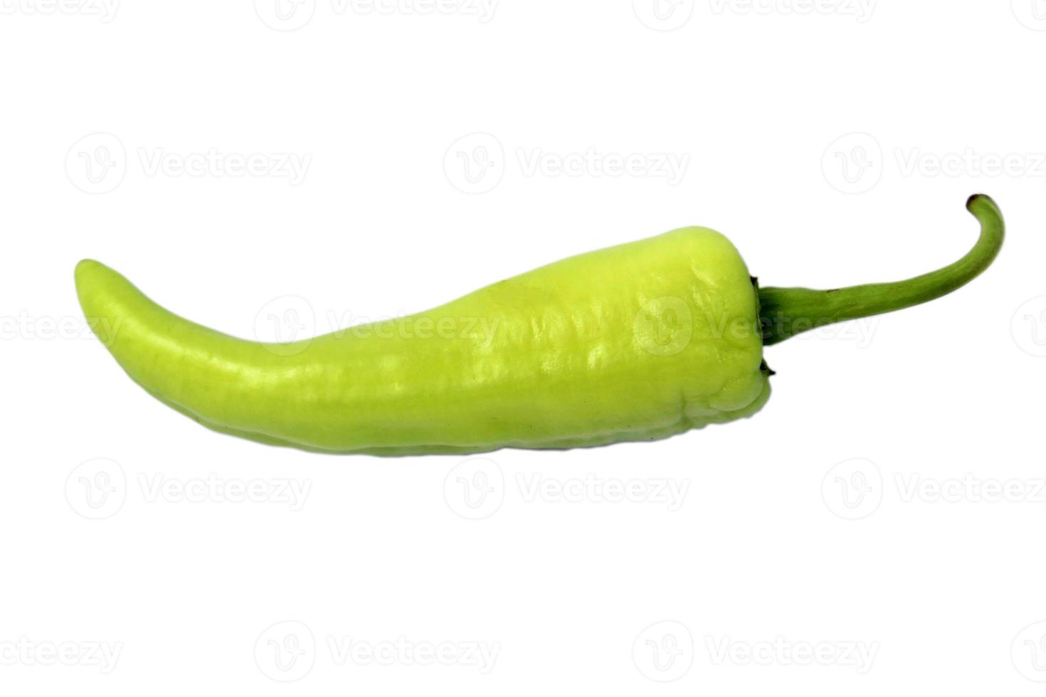 Green pepper , green chilli on white background. photo