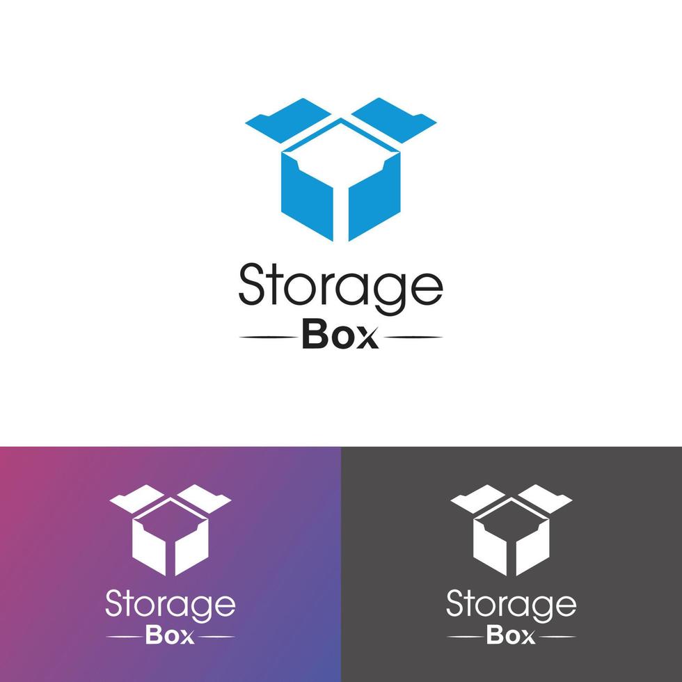 storage Box Logo Design Template- Data       Storage, Digital Storage, App logo Design. vector