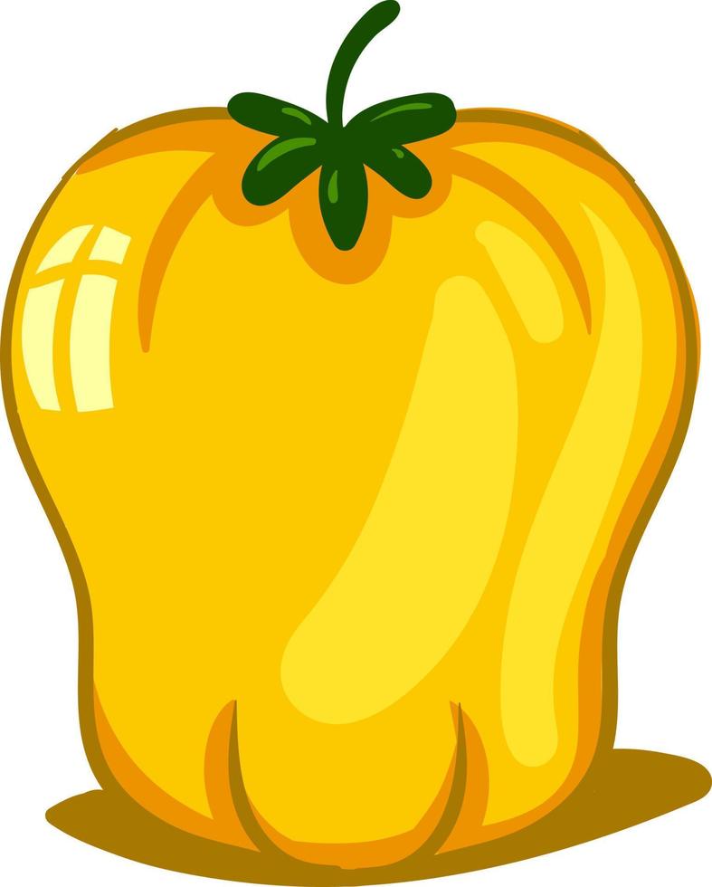 Yellow pepper, illustration, vector on white background