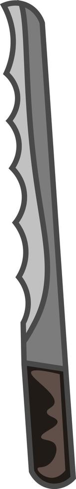 un cuchillo de sierra, un vector o una ilustración en color.