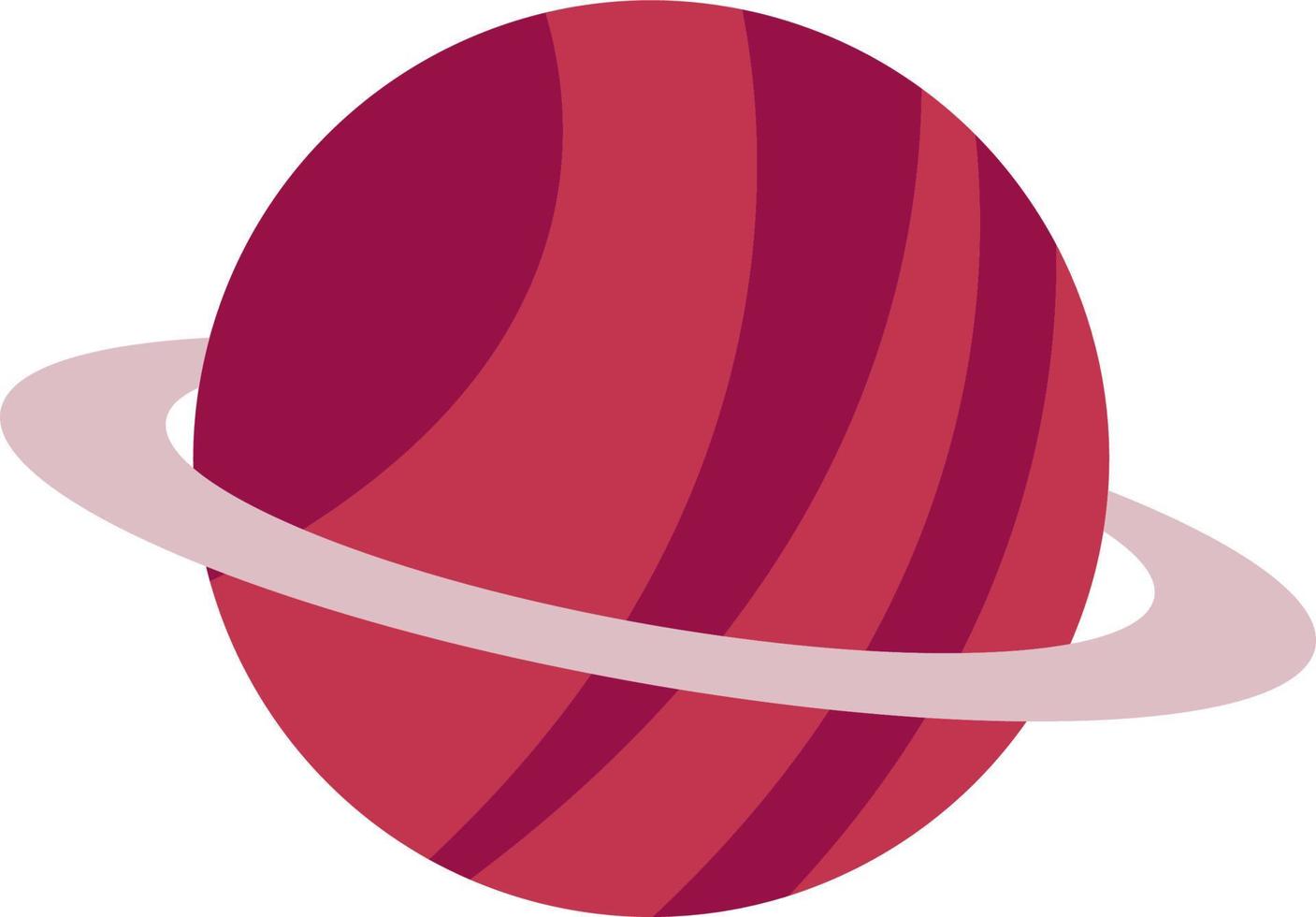 Jupiter planet, illustration, vector on white background.