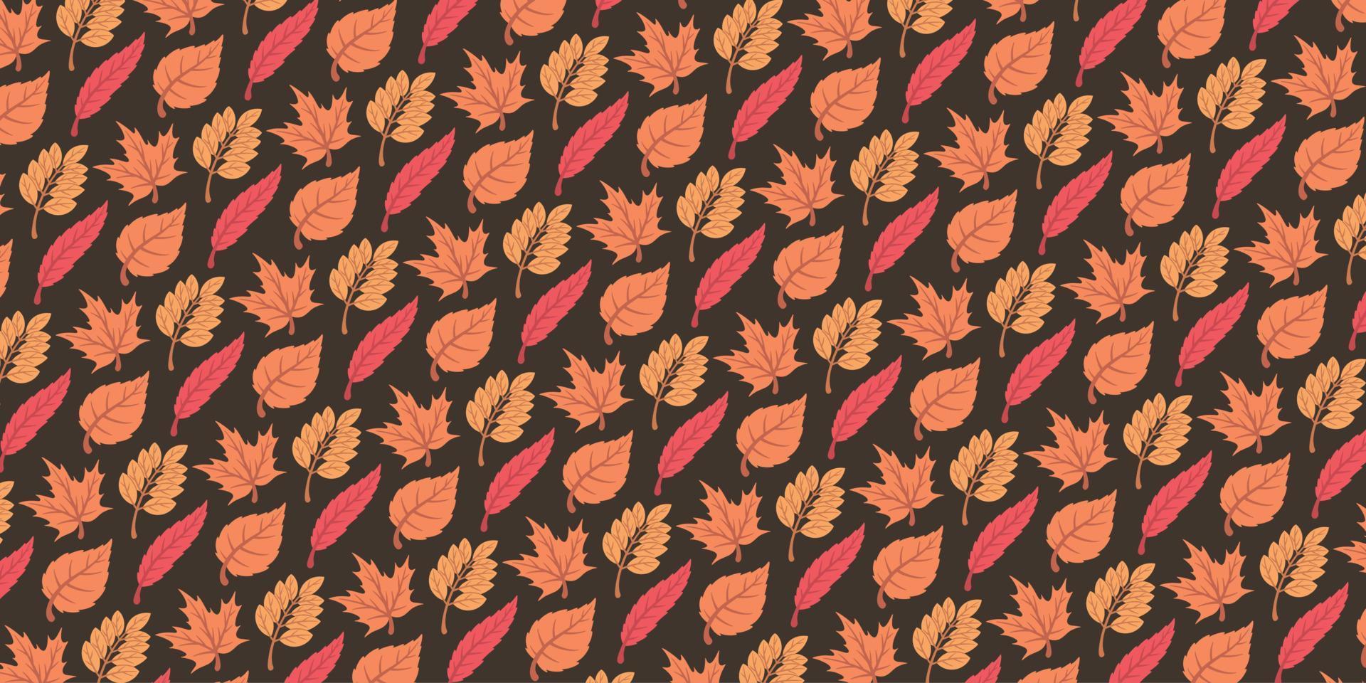 Autumn Leaves Pattern Illustration vector