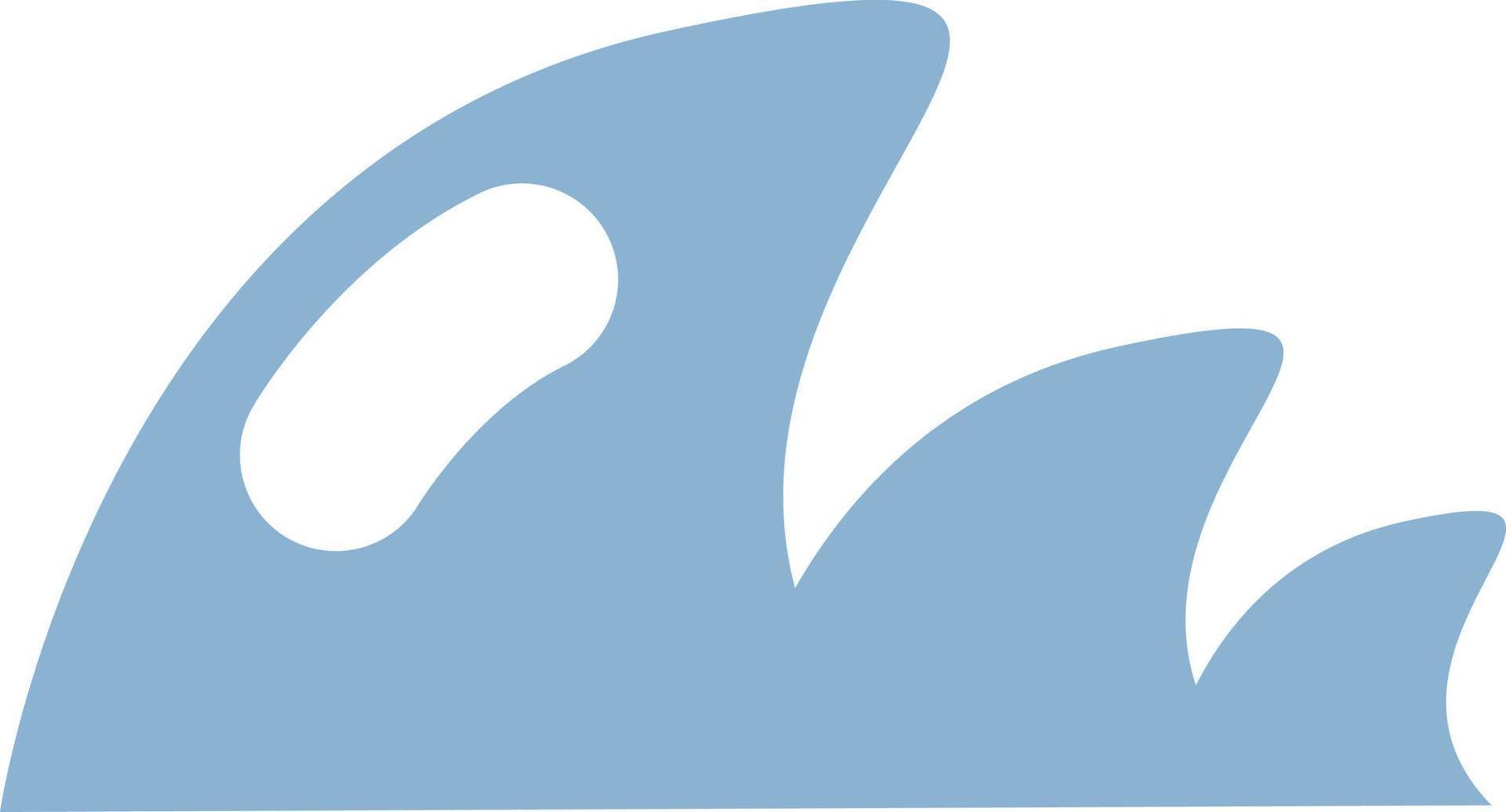 Travel water waves, illustration, vector on a white background.