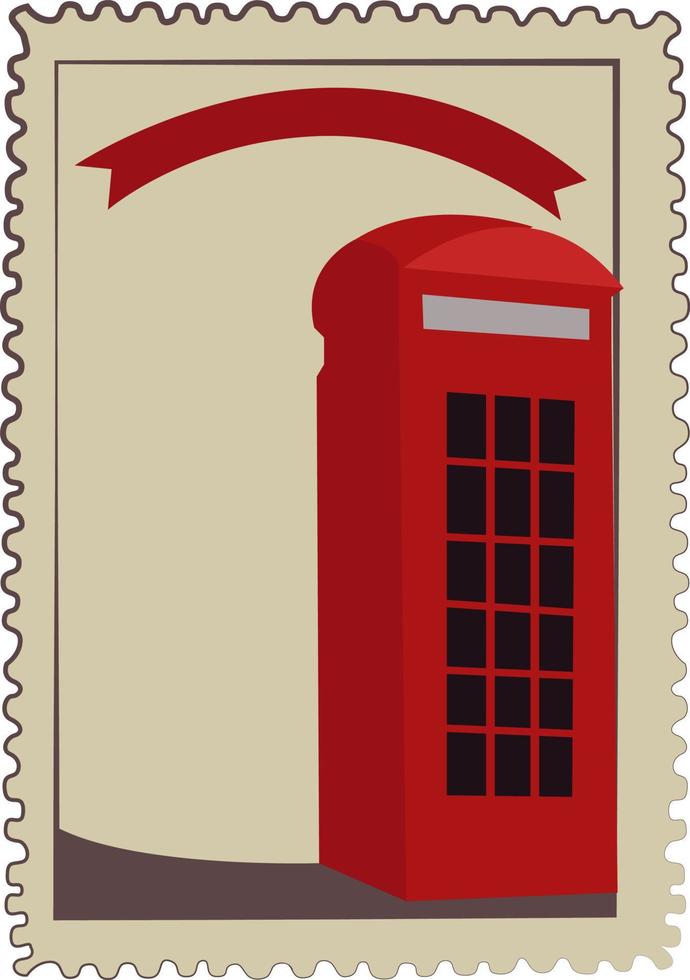 English stamps, illustration, vector on white background.