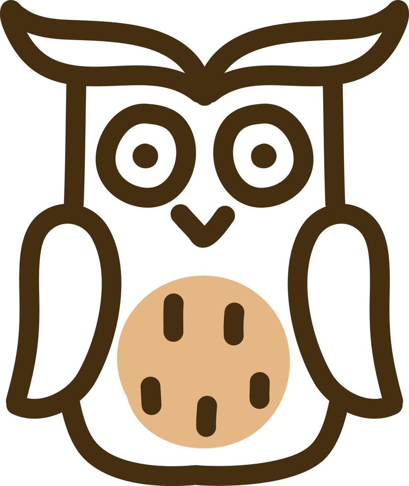 Happy owl, illustration, on a white background. vector