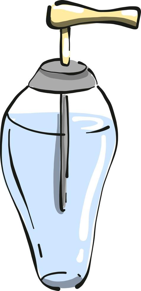 Small liquid soap, illustration, vector on white background.