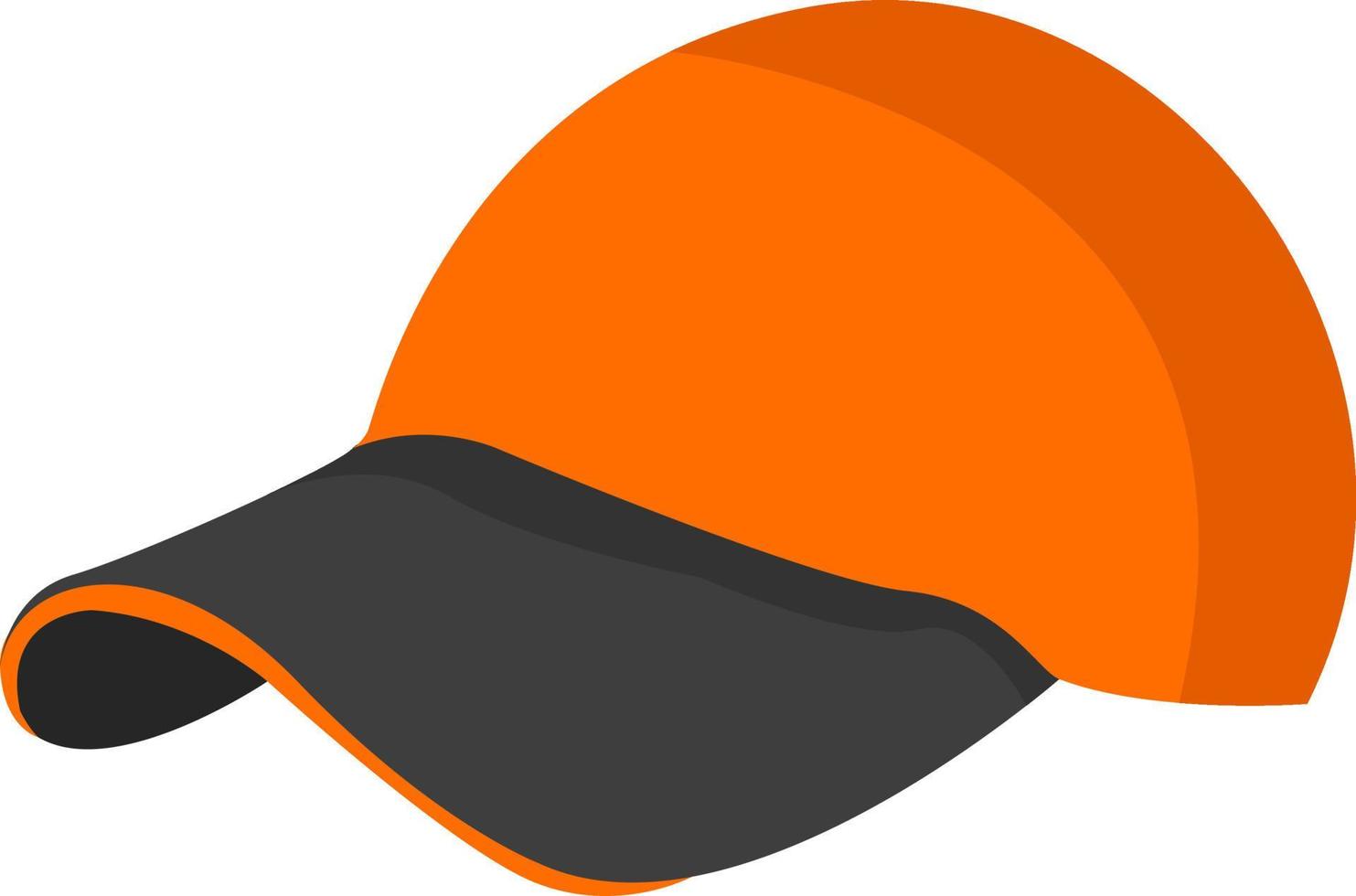 Orange hat, illustration, vector on white background