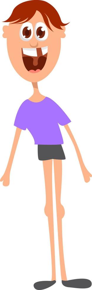 Man without teeth , illustration, vector on white background