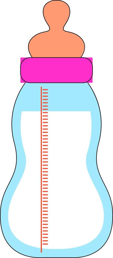 Bottle of milk, illustration, vector on white background