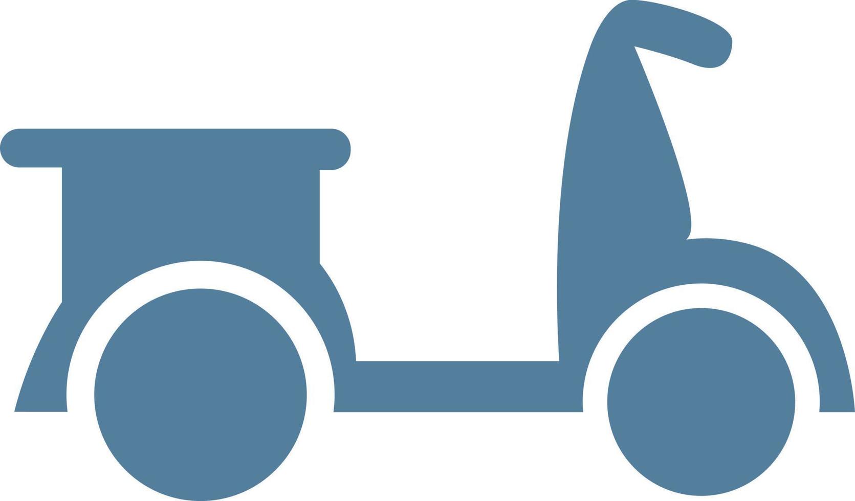 Scooter delivery, illustration, vector, on a white background. vector