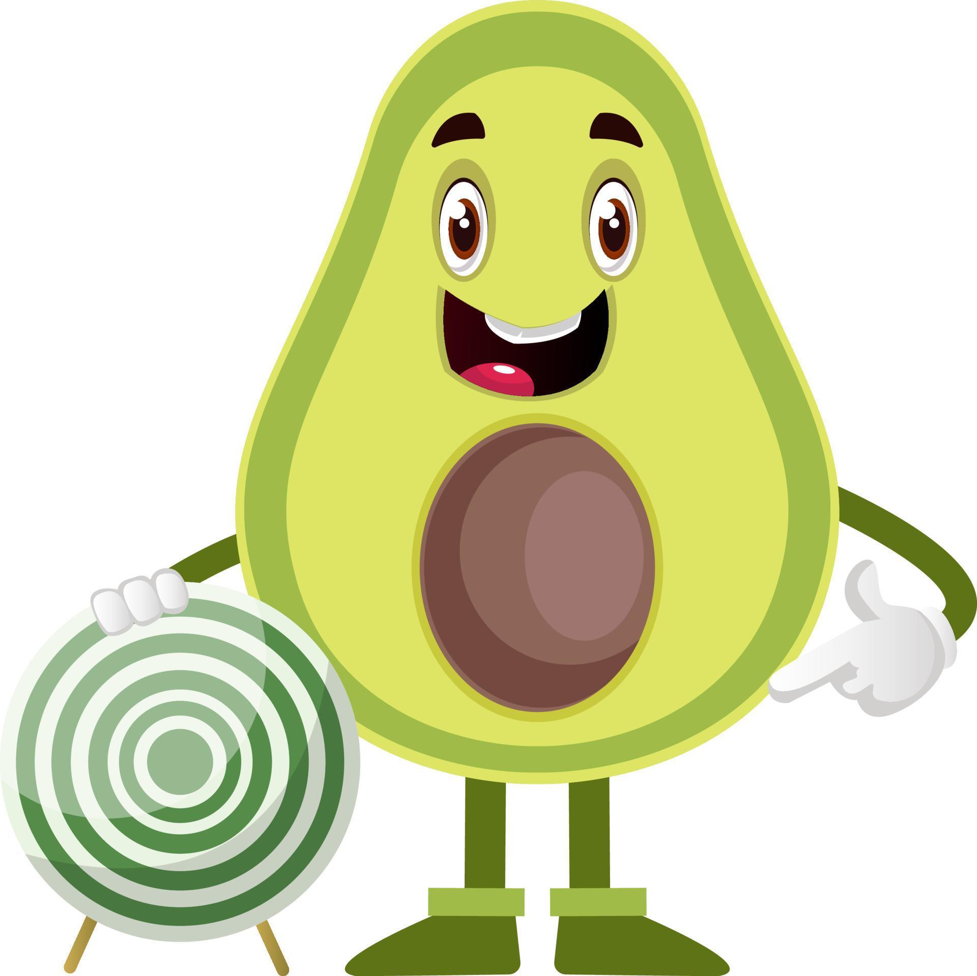 Avocado with target, illustration, vector on white background. 13683120 Vector Art at Vecteezy