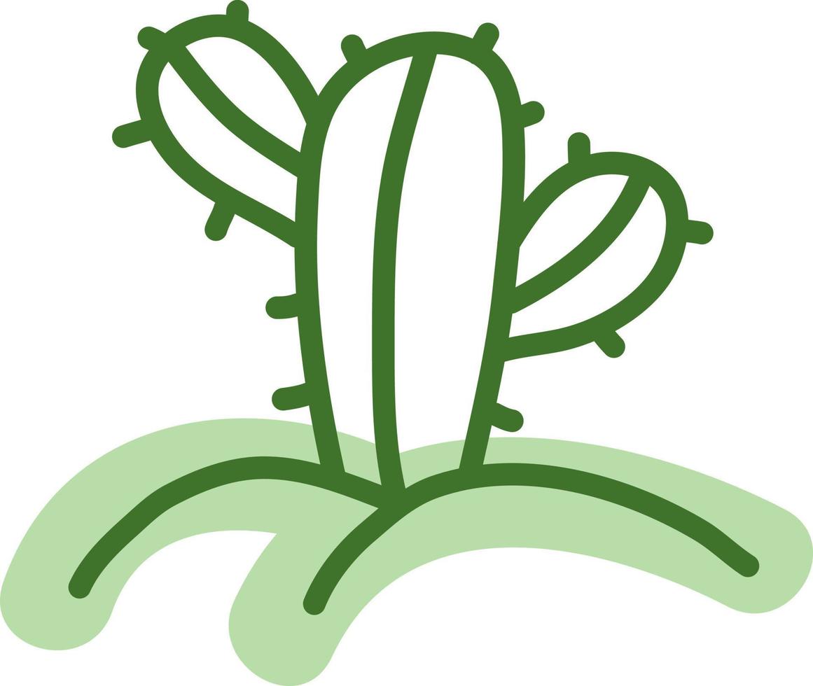 cactus gigante mexicano, ilustración, vector sobre fondo blanco.