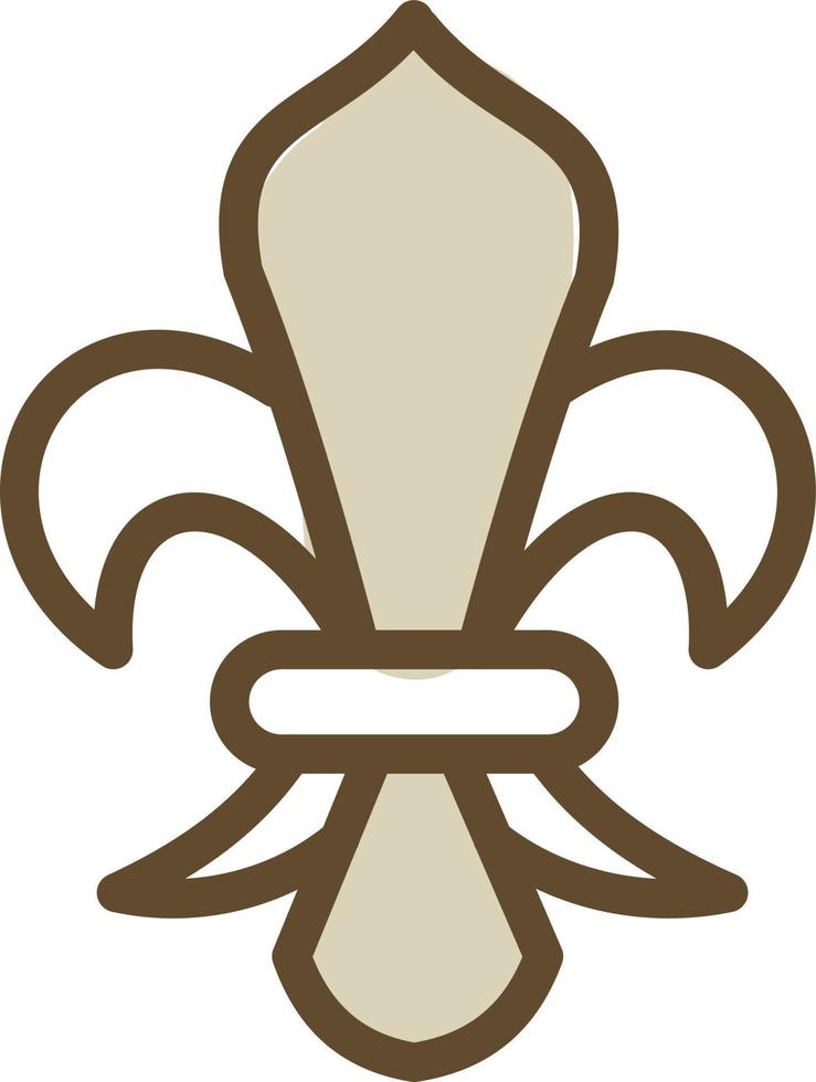 Medieval kingdom sign, illustration, vector on a white background.