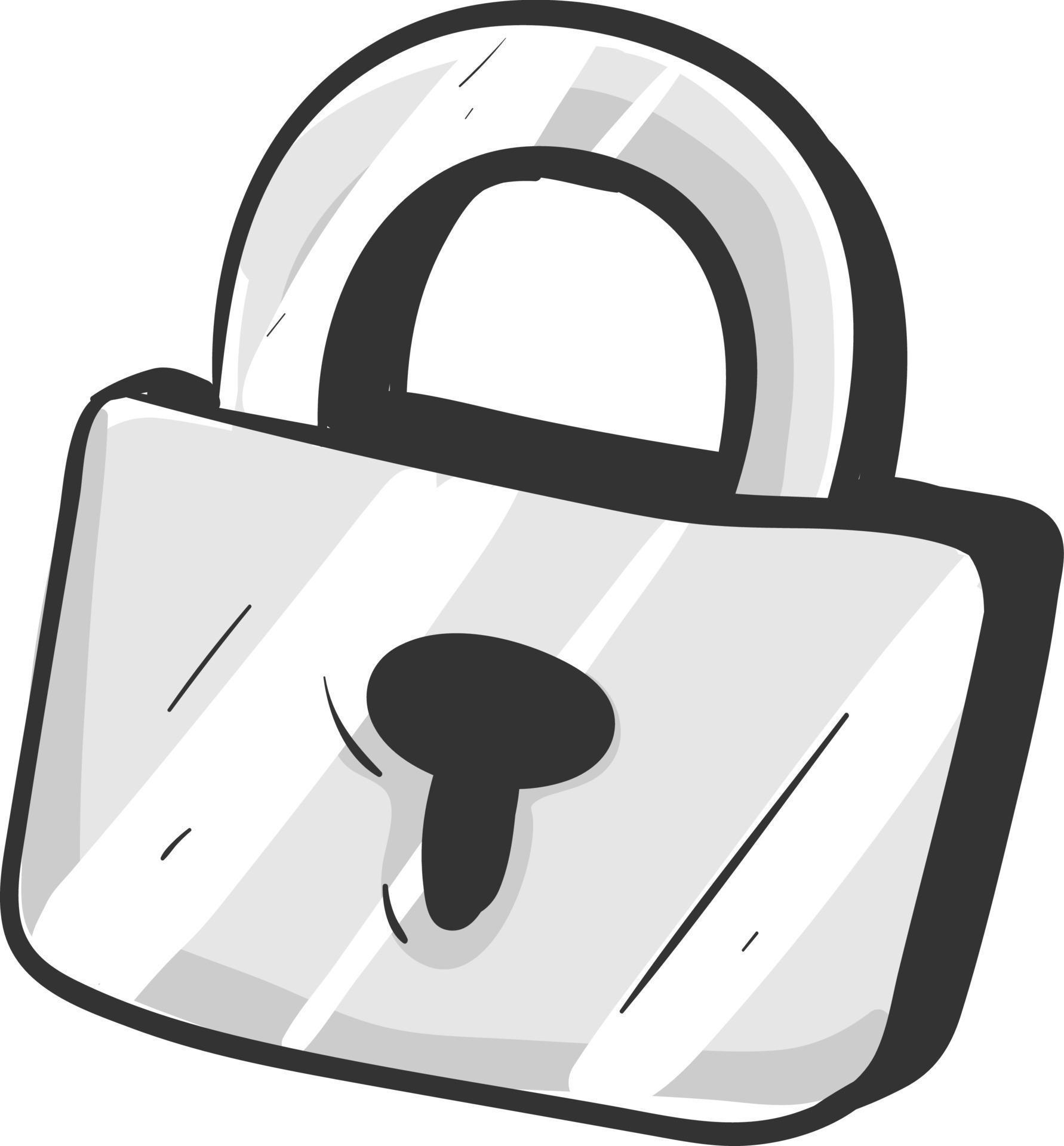 Gray lock pad, illustration, vector on white background 13683364 Vector