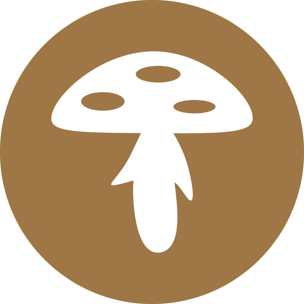 Cremini mushroom, icon illustration, vector on white background