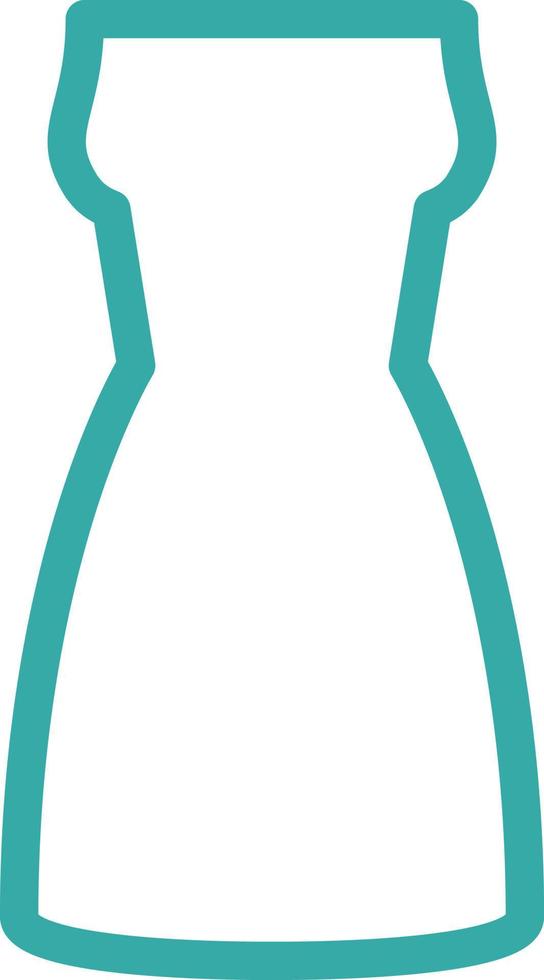 Strapless white dress, illustration, vector on a white background.