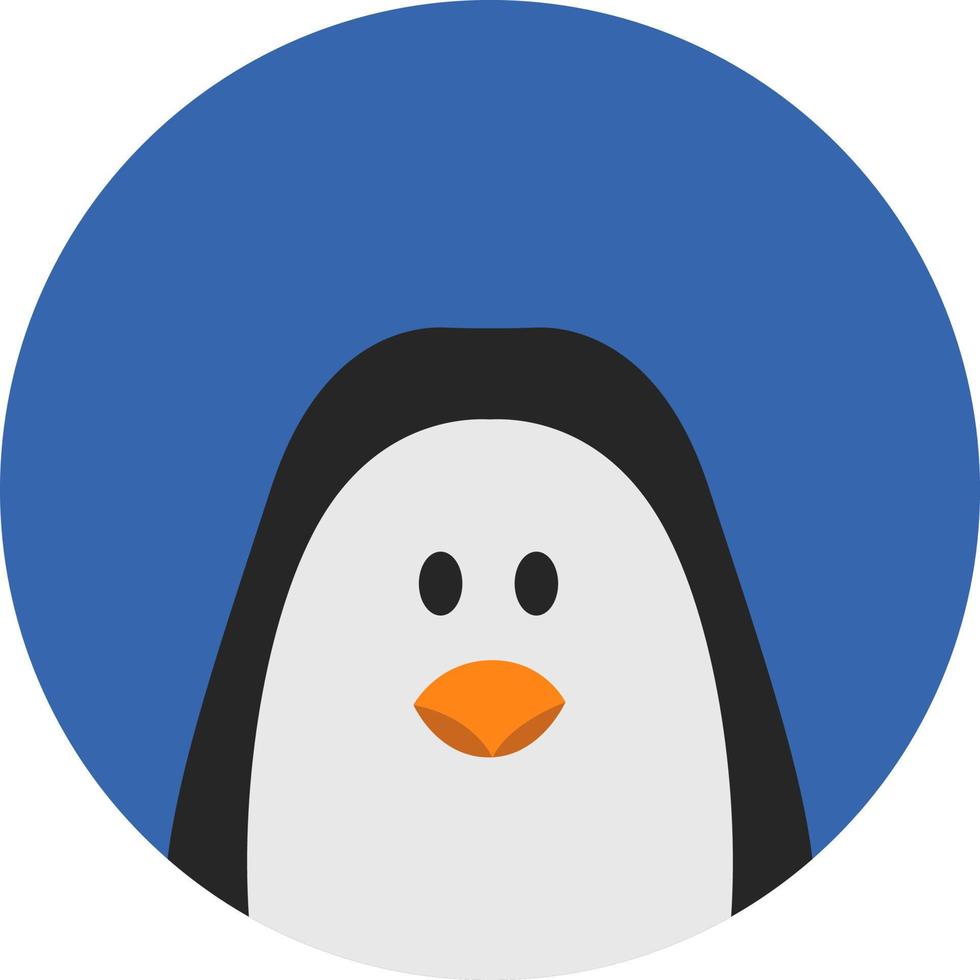 Baby penguin, illustration, vector on a white background.