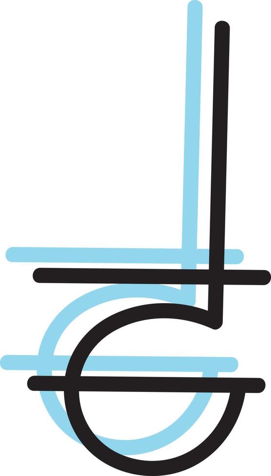 Note with a double line, illustration, vector on white background.