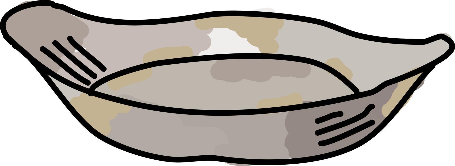 Empty dish, illustration, vector on white background.