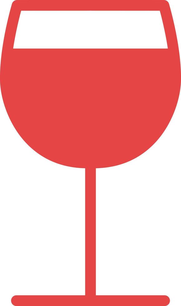 Wine in red glass, illustration, vector on a white background.