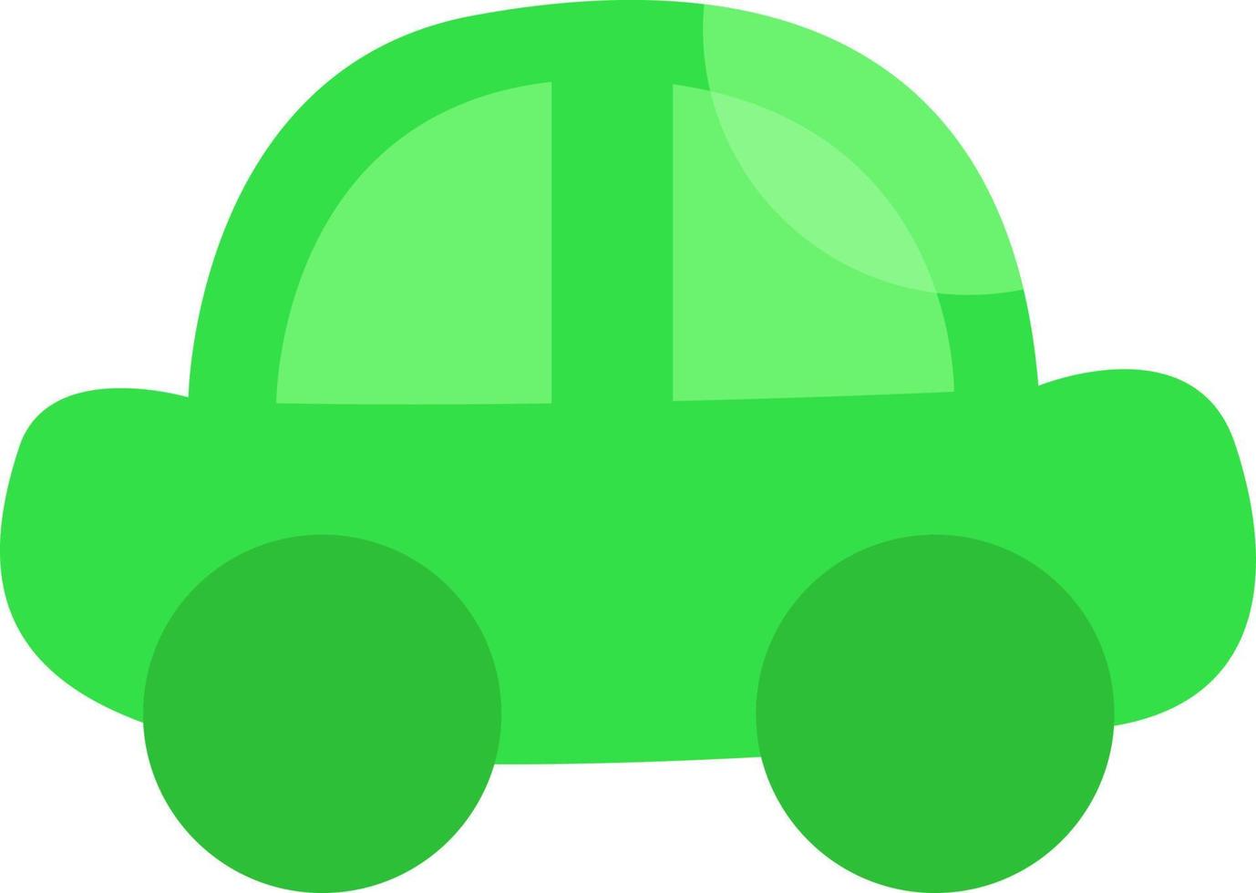 Green car, illustration, vector on a white background.