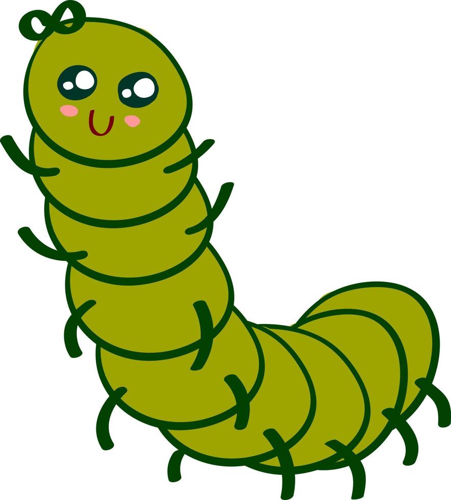 Cute centipede, illustration, vector on white background.