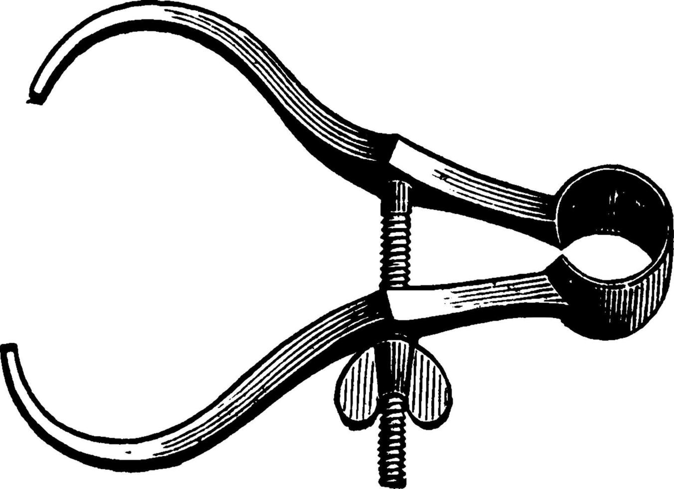 Calipers, vintage illustration. vector