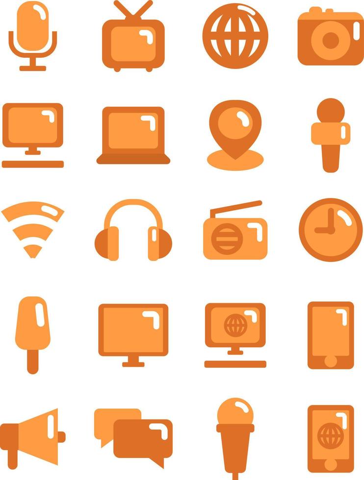 News cast, illustration, vector, on a white background. vector