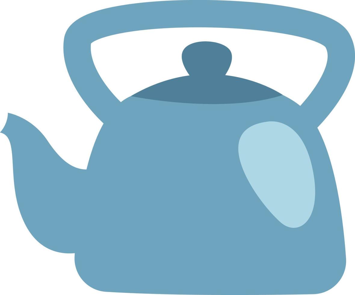 Old teapot, illustration, vector, on a white background. vector